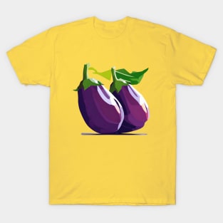 Eggplant Wpap Pop Art T-Shirt